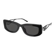 Stijlvolle zonnebril in zwart Prada , Black , Dames