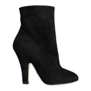 Zwarte Suède Mid Calf Laarzen Dolce & Gabbana , Black , Dames