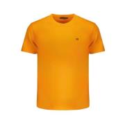 Oranje Katoenen T-shirt Napapijri , Orange , Heren