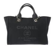 Pre-owned Canvas chanel-bags Chanel Vintage , Black , Dames