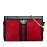 Pre-owned Suede crossbody-bags Gucci Vintage , Red , Dames