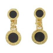 Pre-owned Yellow Gold earrings Bvlgari Vintage , Black , Dames