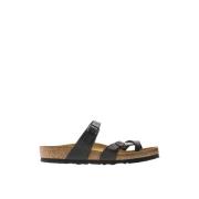 Zwarte Casual Damessandalen Birkenstock , Black , Dames