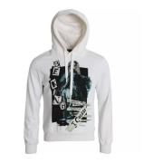 Witte Katoenen Hoodie met Print Dolce & Gabbana , White , Heren