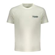 Korte Mouw Logo Tee Wit Wrangler , White , Heren