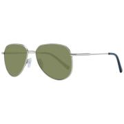 Gouden Unisex Zonnebril Ronde Groene Lens Serengeti , Yellow , Unisex