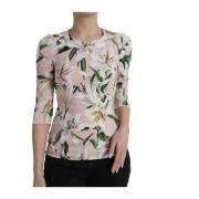 Bloemen Lily Print Blouse Top Dolce & Gabbana , Multicolor , Dames