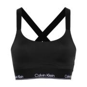 Zwarte Sporttop voor Vrouwen Calvin Klein , Black , Dames