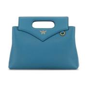 Soft Diamond Turquoise Leren Handtas MCM , Blue , Dames