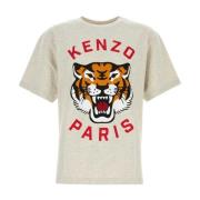 Oversized Katoenen T-shirt in Lichtgrijs Kenzo , Gray , Heren