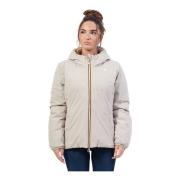 Omkeerbare Donsjas Beige Bruin K-Way , Beige , Dames