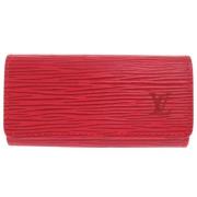 Pre-owned Leather key-holders Louis Vuitton Vintage , Red , Dames