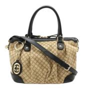 Pre-owned Canvas gucci-bags Gucci Vintage , Beige , Dames