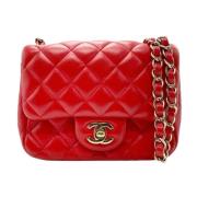 Pre-owned Leather chanel-bags Chanel Vintage , Red , Dames