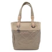 Pre-owned Leather totes Chanel Vintage , Yellow , Dames