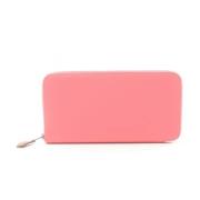 Pre-owned Leather wallets Hermès Vintage , Pink , Dames