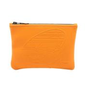 Pre-owned Fabric pouches Hermès Vintage , Orange , Dames