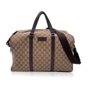 Pre-owned Canvas travel-bags Gucci Vintage , Brown , Dames