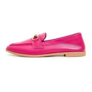 Hoogwaardige leren loafers - Fucsia Cesare Gaspari , Pink , Dames