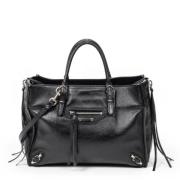 Pre-owned Leather handbags Balenciaga Vintage , Black , Dames