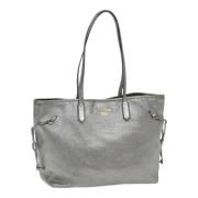 Pre-owned Leather totes Prada Vintage , Gray , Dames