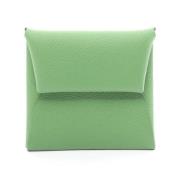 Pre-owned Leather wallets Hermès Vintage , Green , Dames