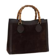 Pre-owned Suede handbags Gucci Vintage , Brown , Dames