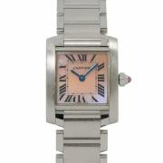 Pre-owned Stainless Steel watches Cartier Vintage , Pink , Dames