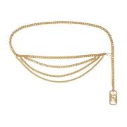 Ketting Riem met Logo Detail Elisabetta Franchi , Yellow , Dames