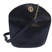 Pre-owned Leather celine-bags Celine Vintage , Blue , Dames