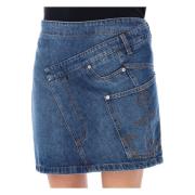 Lichtblauwe Twisted Mini Denim Rok JW Anderson , Blue , Dames