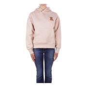 Zandkleurige Hoodie met Logo aan de Voorkant Barrow , Beige , Dames