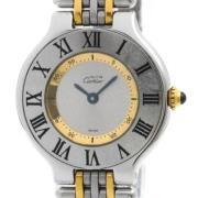 Pre-owned Stainless Steel watches Cartier Vintage , Gray , Dames