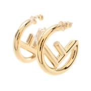 Pre-owned Yellow Gold earrings Fendi Vintage , Yellow , Dames