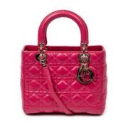 Pre-owned Leather handbags Dior Vintage , Pink , Dames