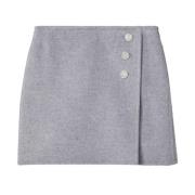 Monogram Mini Rok in Grijs Tory Burch , Gray , Dames