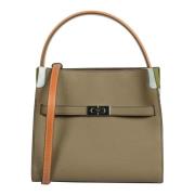 Kleur-Blok Kleine Dubbele Tas Tory Burch , Gray , Dames