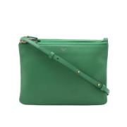 Pre-owned Leather celine-bags Celine Vintage , Green , Dames