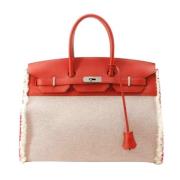 Pre-owned Leather handbags Hermès Vintage , Red , Dames