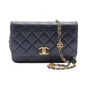 Pre-owned Leather chanel-bags Chanel Vintage , Black , Dames