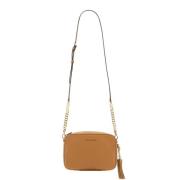 Ginny Leren Schoudertas Michael Kors , Beige , Dames