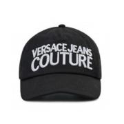 Zwarte Geborduurde Logo Pet Versace Jeans Couture , Black , Unisex