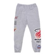 Miami Heat Fleece Trainingsbroek Mitchell & Ness , Gray , Heren