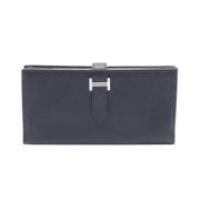 Pre-owned Leather wallets Hermès Vintage , Black , Dames