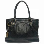 Pre-owned Leather handbags Gucci Vintage , Black , Dames