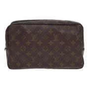 Pre-owned Canvas clutches Louis Vuitton Vintage , Brown , Dames