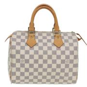 Pre-owned Canvas louis-vuitton-bags Louis Vuitton Vintage , Gray , Dam...