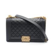 Pre-owned Leather chanel-bags Chanel Vintage , Black , Dames