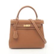 Pre-owned Leather handbags Hermès Vintage , Brown , Dames