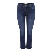 Donkerblauwe Denim Slim Fit Jeans Only Carmakoma , Blue , Dames